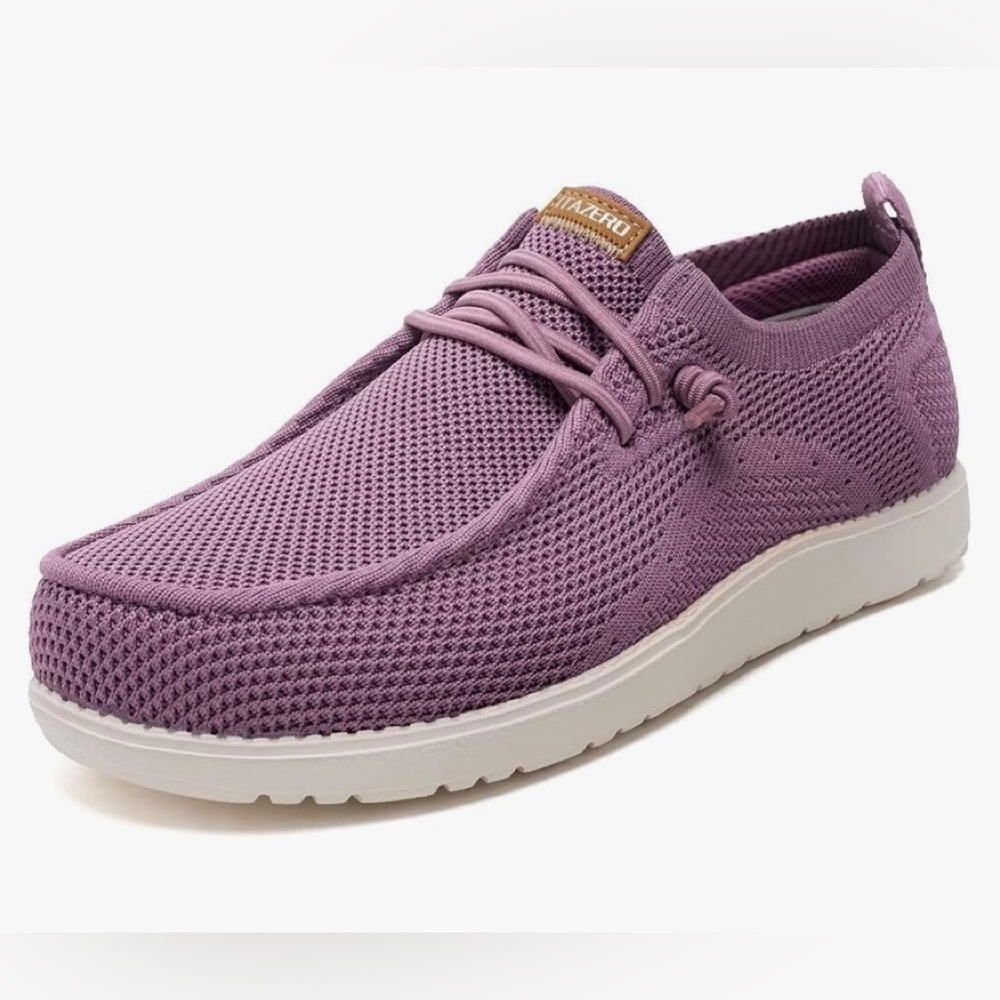 Itazero Womens Wide Comfort Slip On Shoes Purple Sz 9.5W Never Worn!